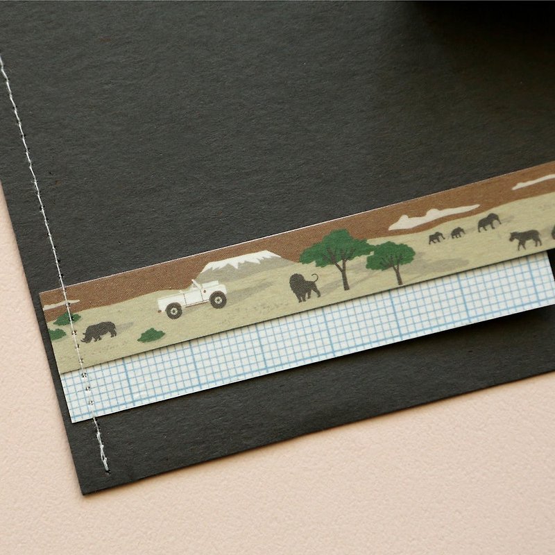 单卷纸胶带-125 非洲猎游,E2D14308 - 纸胶带 - 纸 卡其色