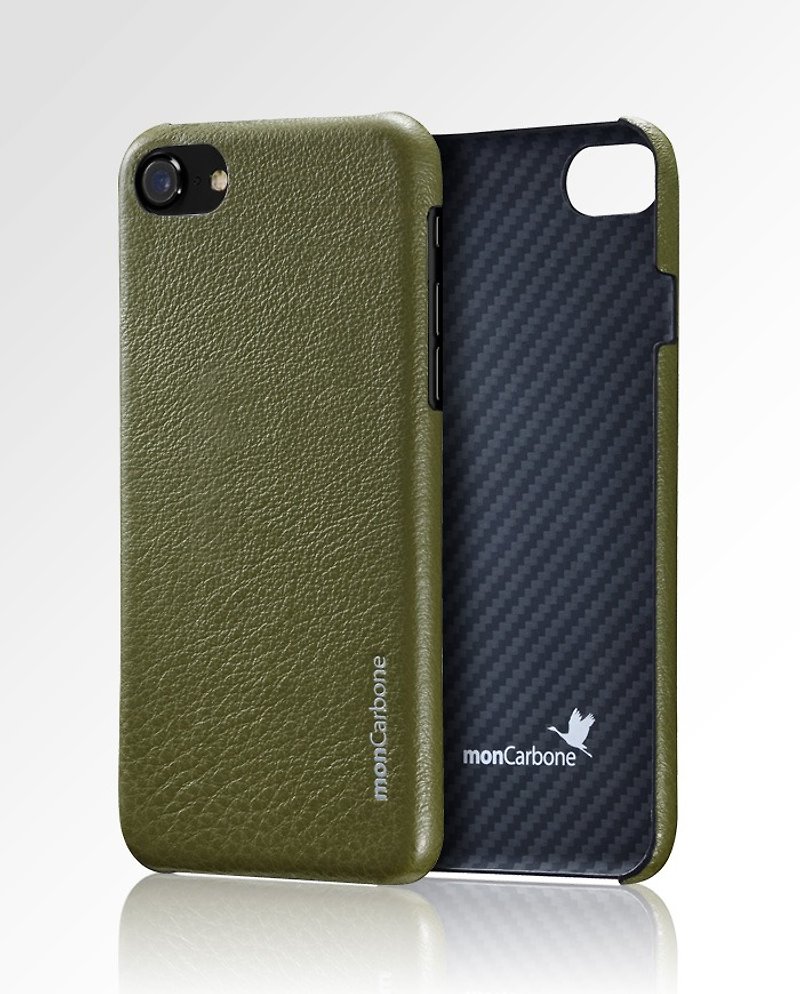 【岁末优惠中】防弹纤维结合Napa皮革保护壳 iPhone SE 绿 - 手机壳/手机套 - 真皮 绿色