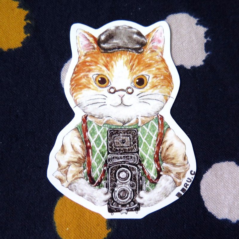 我的志愿: 猫猫摄影师 贴纸 - 贴纸 - 纸 多色