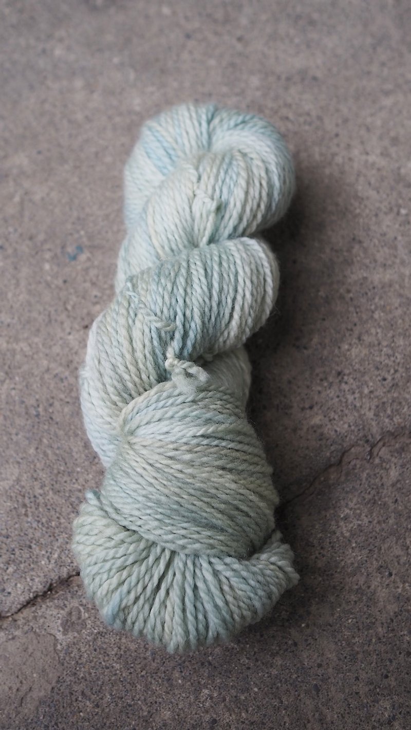 超水洗蓝面羊毛-手染粗线-霜绿(Aran yarn) - 编织/刺绣/羊毛毡/裁缝 - 羊毛 