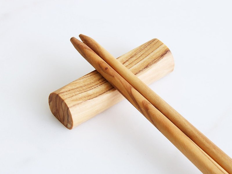 圆形 橄榄木 筷架 - 筷子/筷架 - 木头 橘色