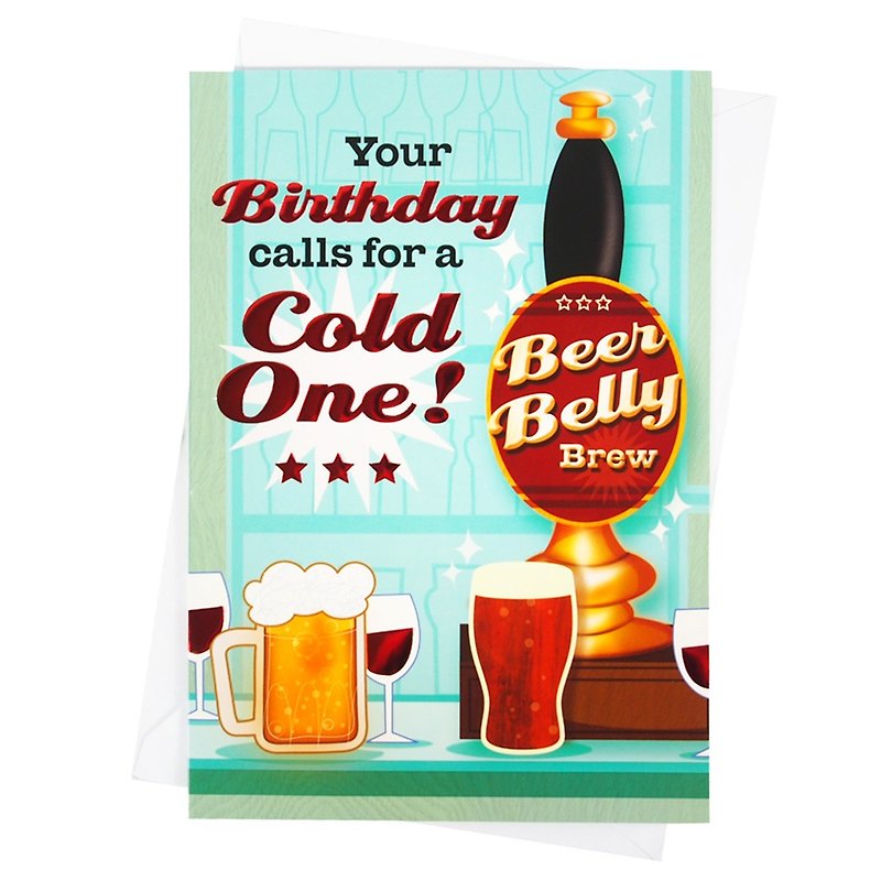 你的生日就命名为啤酒日【Hallmark-卡片 生日祝福】 - 卡片/明信片 - 纸 蓝色