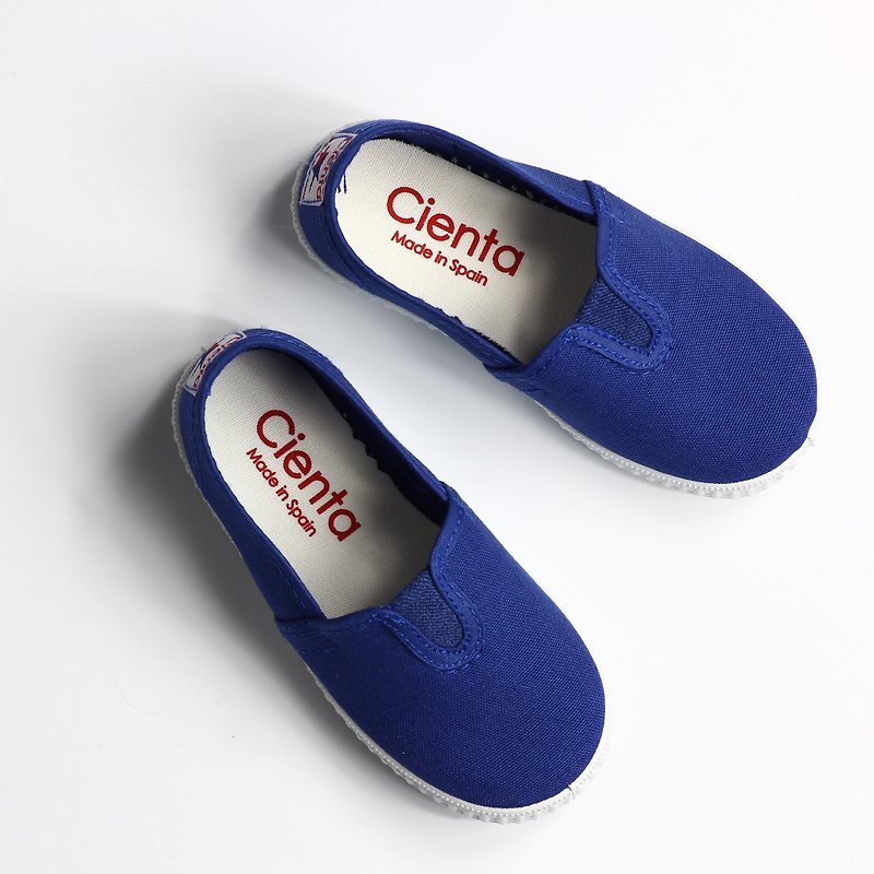 西班牙国民帆布鞋 CIENTA 54000 07蓝色 大童、女鞋尺寸 - 女款休闲鞋 - 棉．麻 蓝色