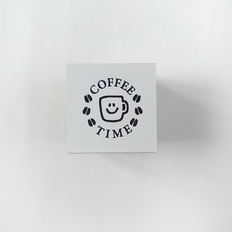 珈琲スタンプ : COFFEE TIME / スマイル - 印章/印台 - 橡胶 