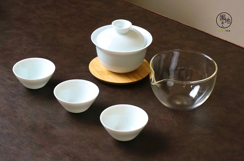 园地茶人yuentea 青瓷盖碗茶具套装 - 茶具/茶杯 - 瓷 绿色