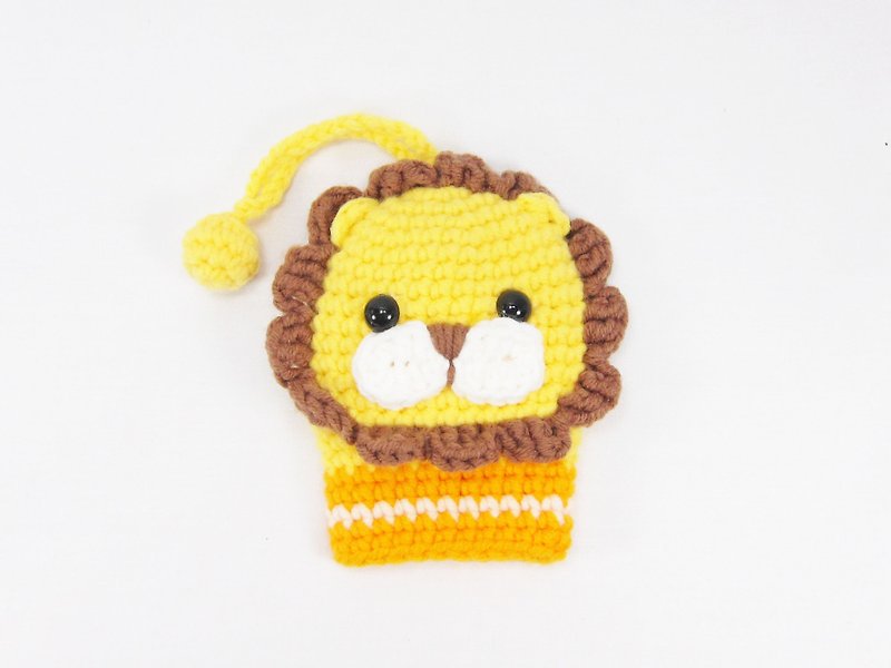 正经狮 狮子 钥匙包 钥匙圈 收纳包(小) - 钥匙链/钥匙包 - 聚酯纤维 黄色