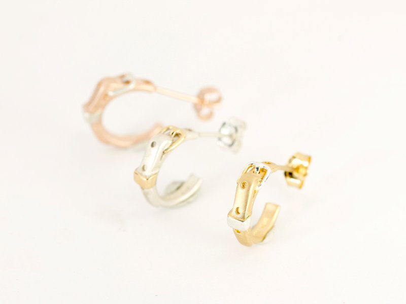 ベルトピアス cute S-size - 耳环/耳夹 - 其他金属 金色
