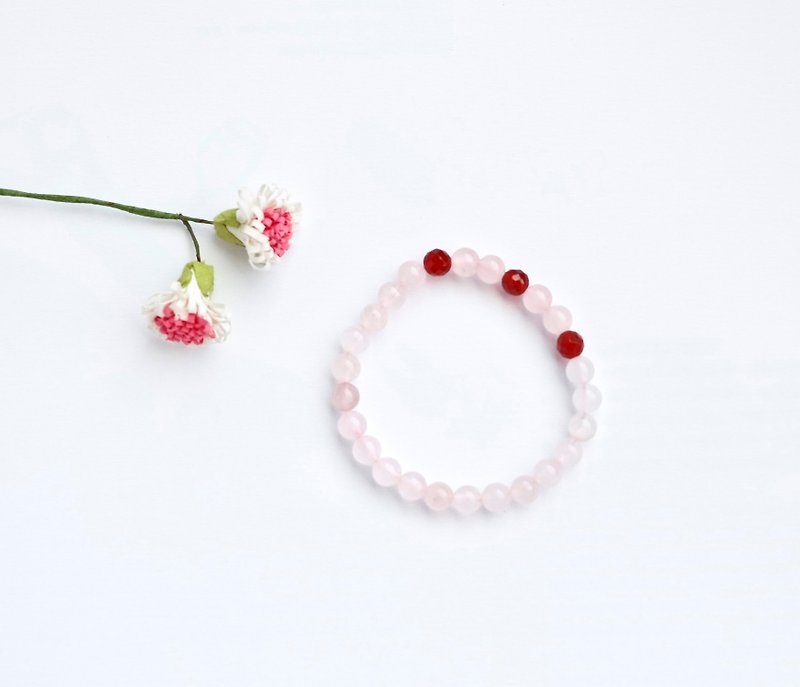 阿芙萝黛蒂(Aphrodite)的玫瑰#6 - 手链/手环 - 宝石 粉红色