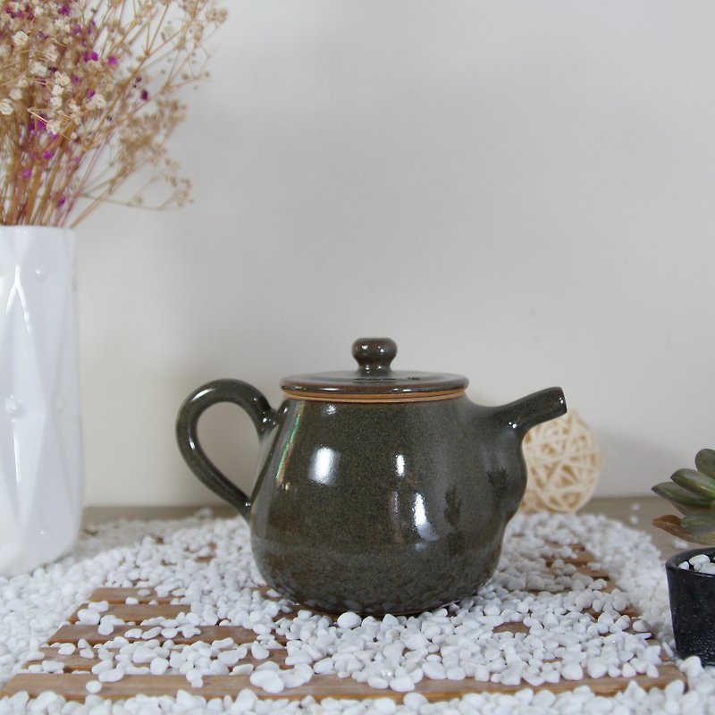 海参绿茶壶-容量约200ml - 茶具/茶杯 - 陶 绿色
