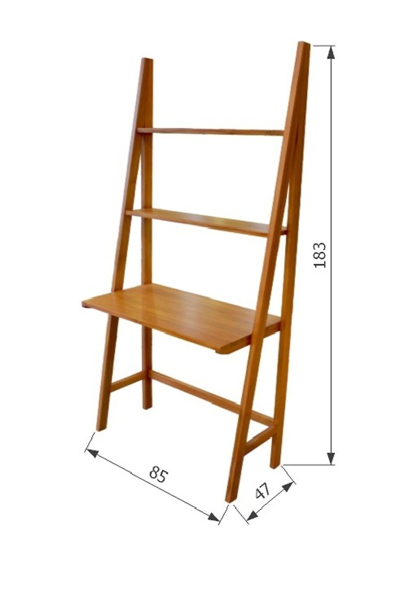 Juno设计款柚木书架型书桌 Juno Desk Ladder - 其他家具 - 木头 