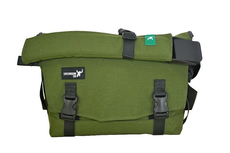 Greenroom136 - Bootstrap - Messenger Laptop Bag - Small - Green - 电脑包 - 其他材质 绿色