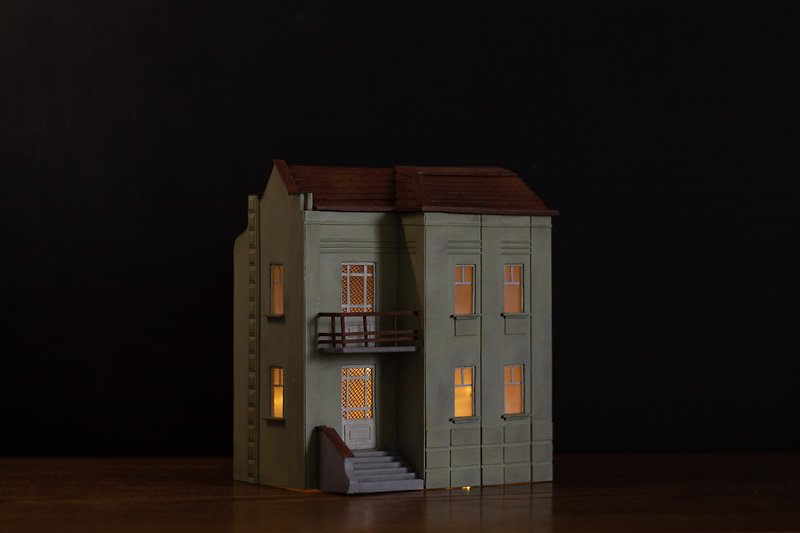 迷人的微型手工房屋模型 - 摆饰 - 木头 多色