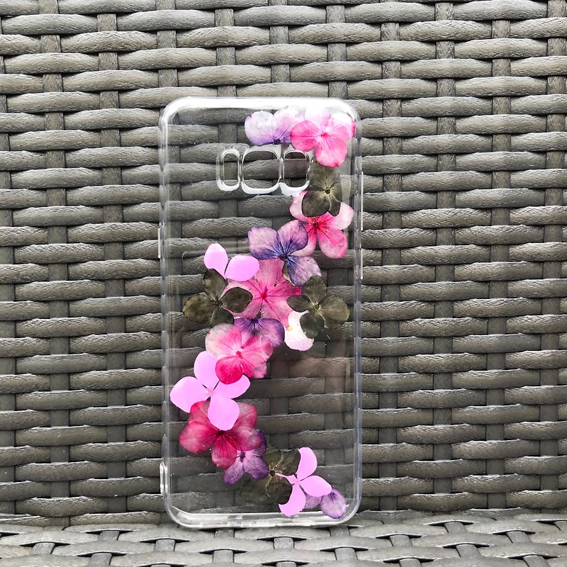 Samsung Galaxy S8 手机壳 Dry Pressed Flowers Case 押花 干燥花 叶子 紫色压花 021 - 手机壳/手机套 - 植物．花 紫色