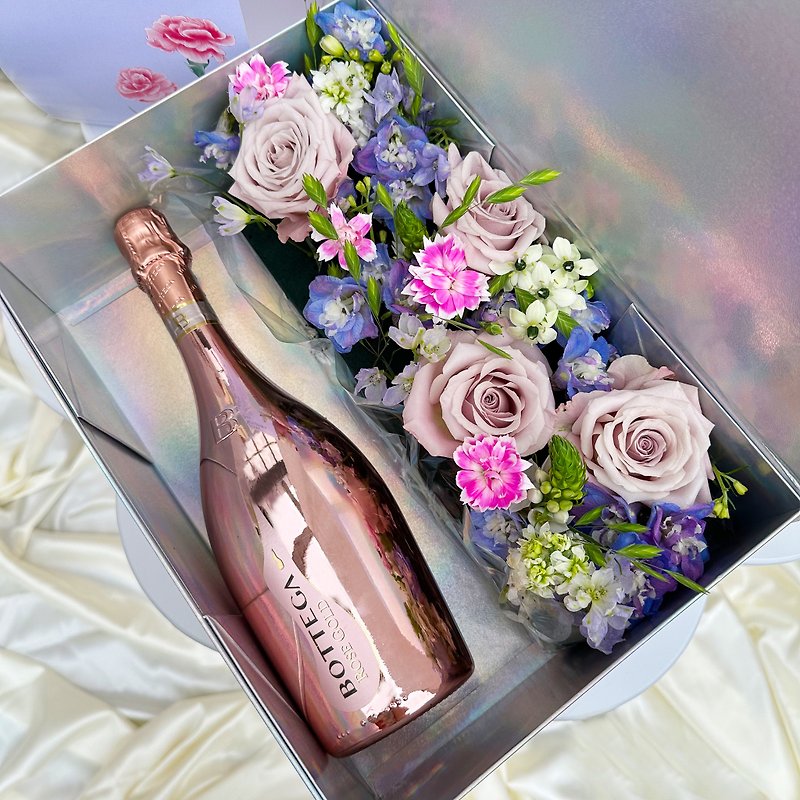 定制化礼物|鲜花礼盒  起泡酒果味酒 高颜值定制礼物 鲜花浪漫 - 酒类 - 玻璃 