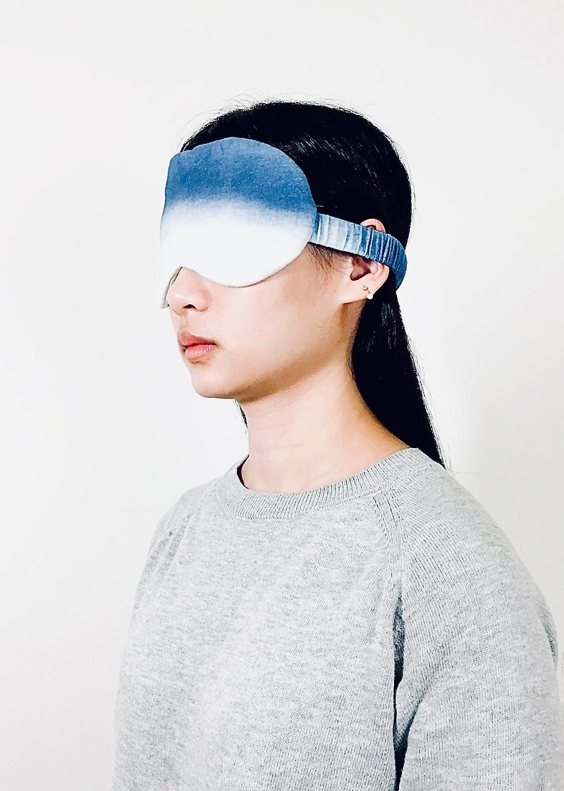 (两色款) 天然植萃渐层 蓝染/茜草 - 有机棉舒压眼罩