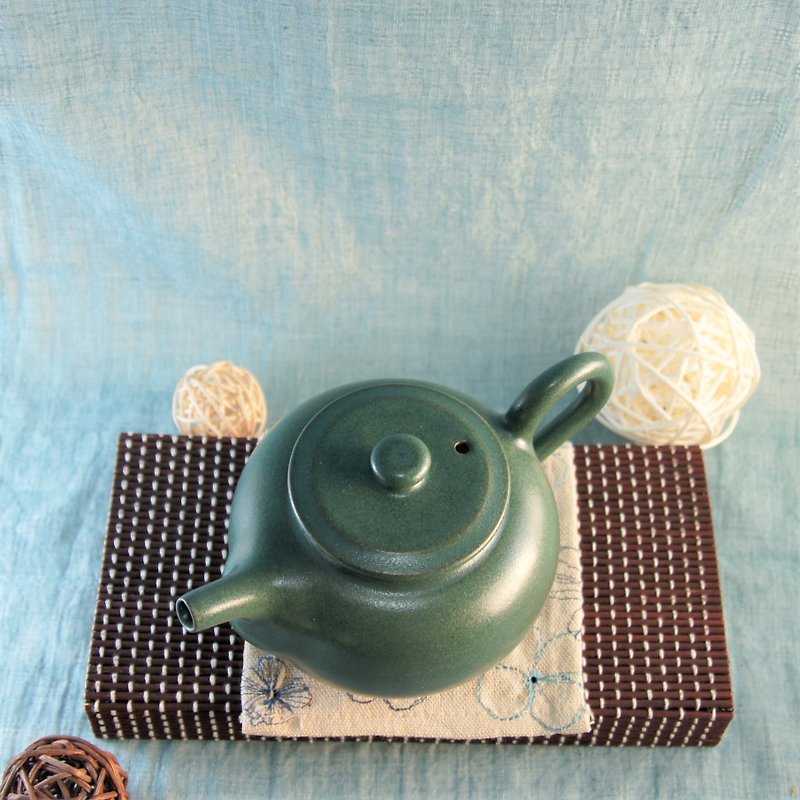 铬绿茶壶-容量约300ml - 茶具/茶杯 - 陶 绿色