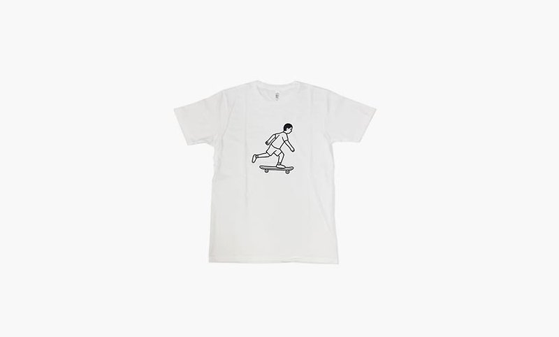 NORITAKE - SKATER BOY T-SHIRT (white) - 女装上衣 - 棉．麻 白色