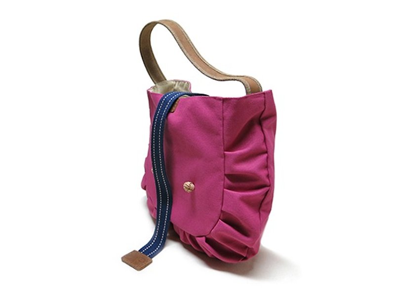 小象子手提袋 / M 粉红色 - 侧背包/斜挎包 - 棉．麻 粉红色