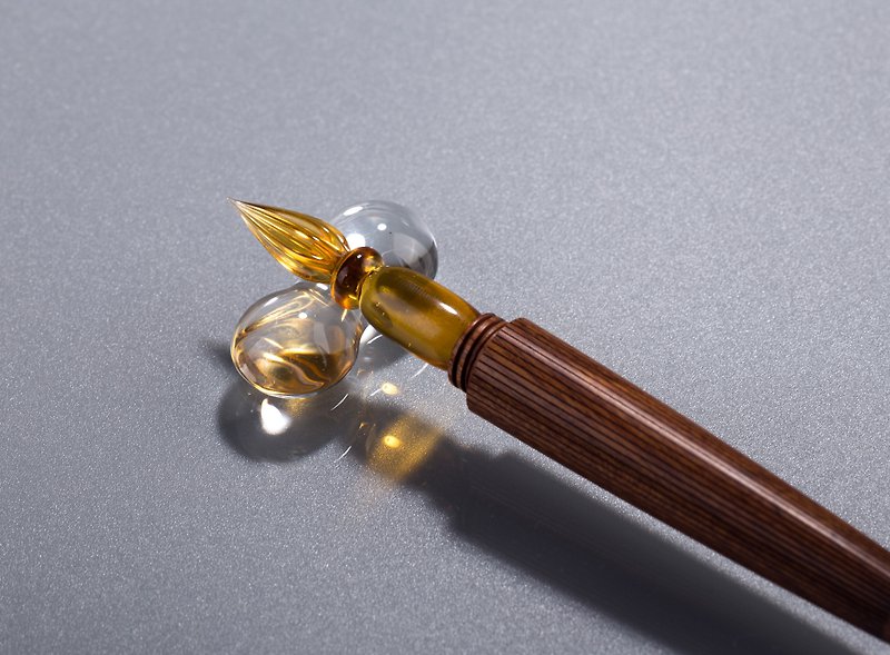 经纶大展玻璃笔 沾水笔 文昌笔 琉璃笔 - 蘸水笔 - 玻璃 金色