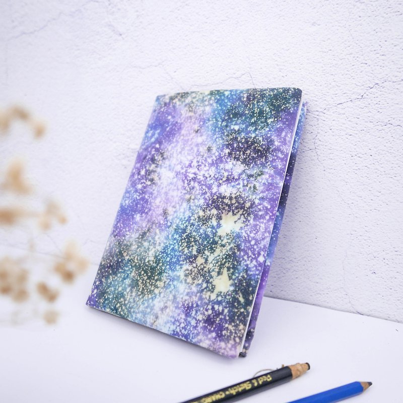 星空 手染书衣 赠空白笔记本 - 笔记本/手帐 - 棉．麻 紫色