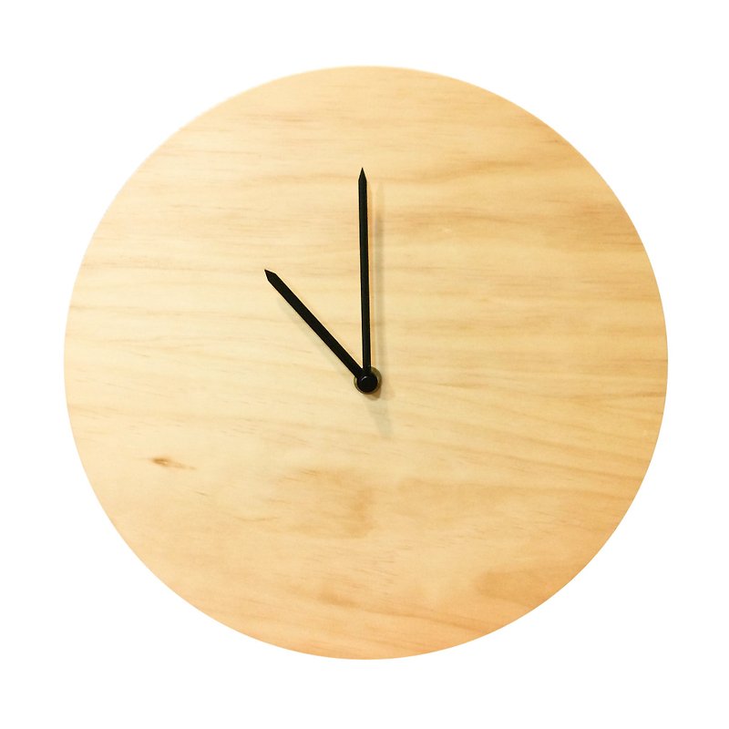 原木素面时钟 - 时钟/闹钟 - 木头 咖啡色