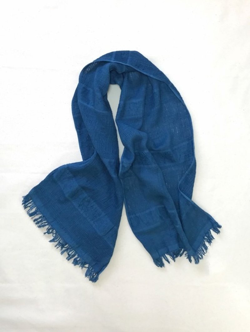 Indigo dyed 藍染 - Organic Cotton BLUE Stole - 其他 - 棉．麻 蓝色