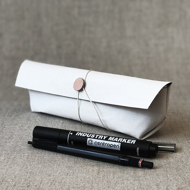 Pen Case - 铅笔盒/笔袋 - 棉．麻 白色