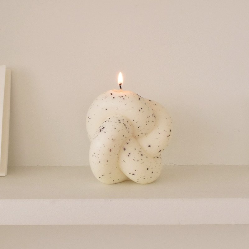管结蜡烛 - 深灰色圆点（茉莉） - 蜡烛/烛台 - 环保材料 白色