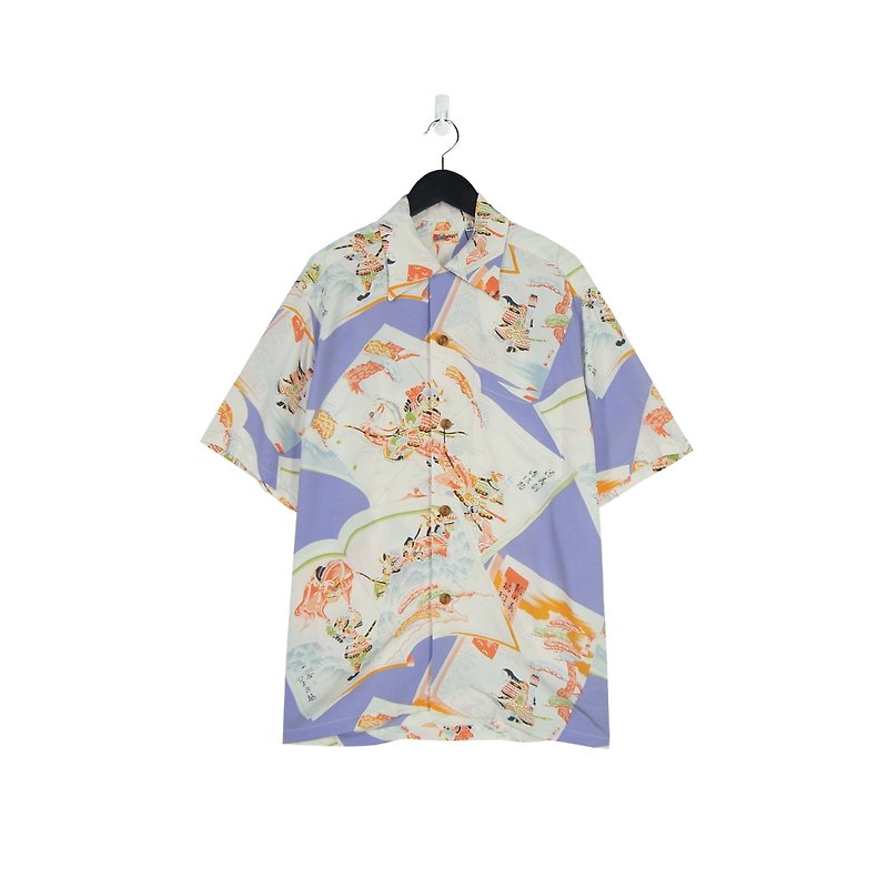 A·PRANK :DOLLY :: 品牌SUN SURF紫白日式图绘和柄花衬衫T806094 - 女装衬衫 - 棉．麻 紫色