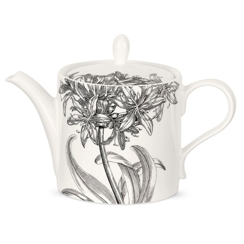 Agapanthus 优雅百子莲系列-1.1L茶壶 - 咖啡壶/周边 - 瓷 白色