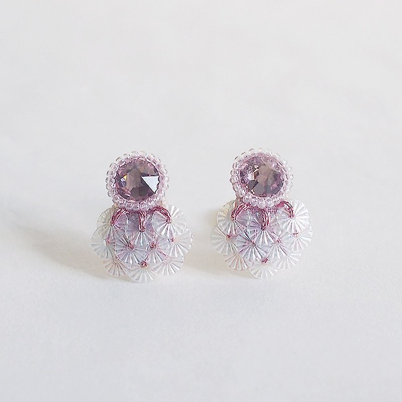 Earrings "Bijoux & SAKURA(cherryblossom)" - 耳环/耳夹 - 其他材质 粉红色