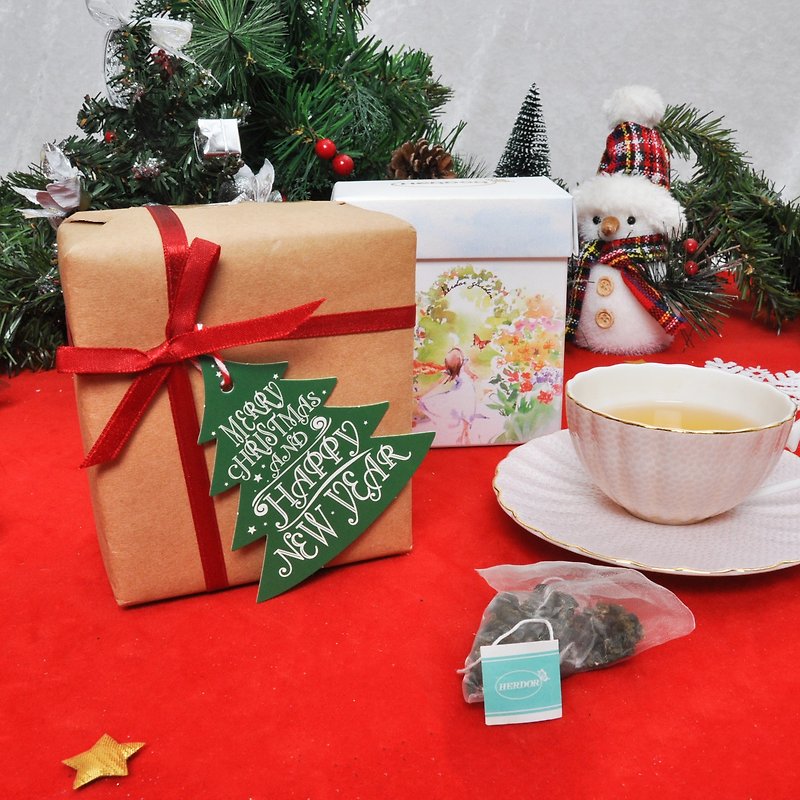 圣诞随身分享包 / 多种口味 / 茶包8入 / 独立包【圣诞交换礼物】 - 茶 - 其他材质 橘色