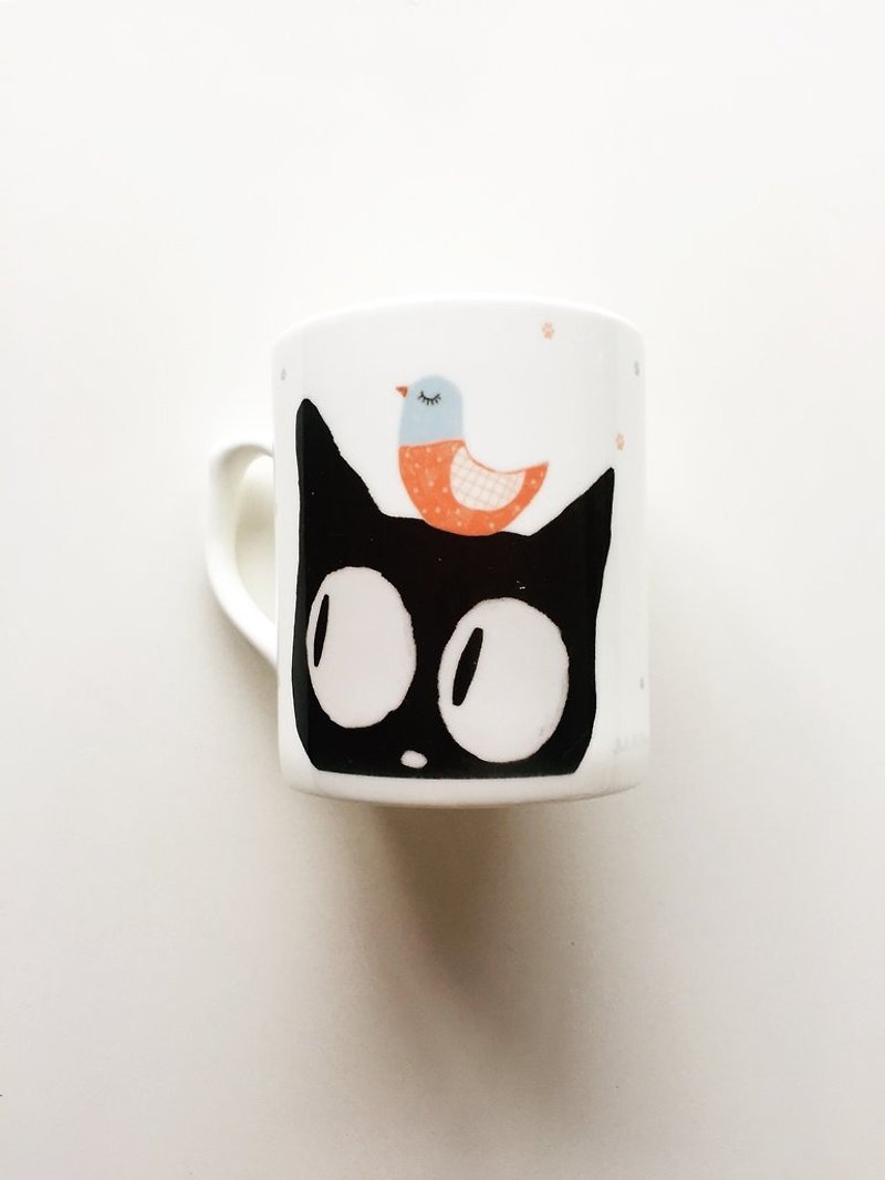 澳洲原创 马克杯 － 猫与鸟 - 保持正能量 - 咖啡杯/马克杯 - 陶 多色
