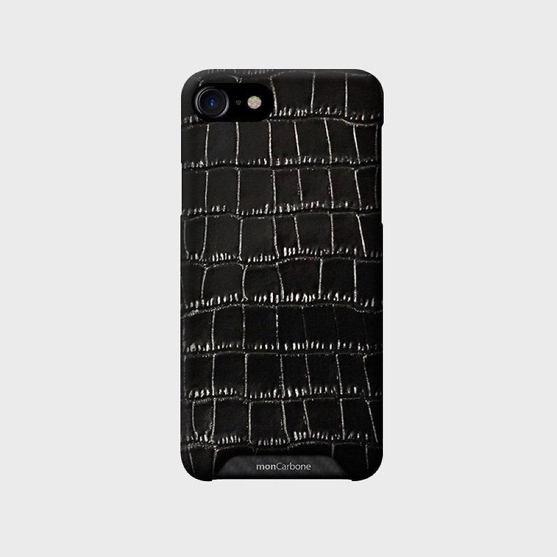 HOVERSKIN 皮革款防弹纤维保护壳 iPhone 8 / 8 Plus (黑) - 手机壳/手机套 - 真皮 黑色