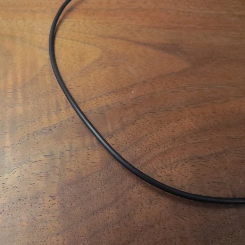 黑色雾面胶绳(单链子) / 2mm 3mm粗 / 合金 不锈钢扣头 - 长链 - 其他金属 黑色