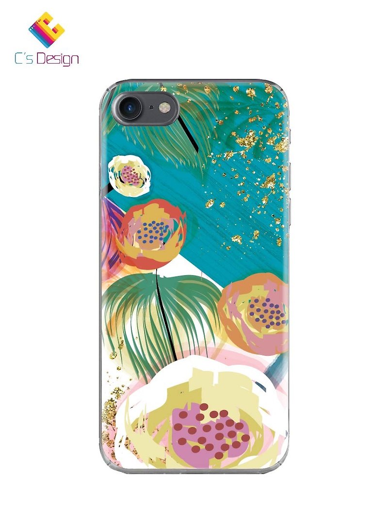 夏日森林花花透明手机壳iPhone13三星华为Sony小米PCTP-AM102-4 - 手机壳/手机套 - 塑料 蓝色