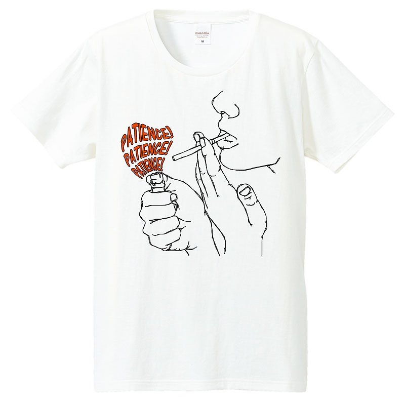 Tシャツ /  patience - 男装上衣/T 恤 - 棉．麻 白色