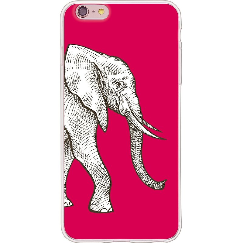 新创设计师-【野生大象】-TPU手机壳-T - 手机壳/手机套 - 硅胶 红色