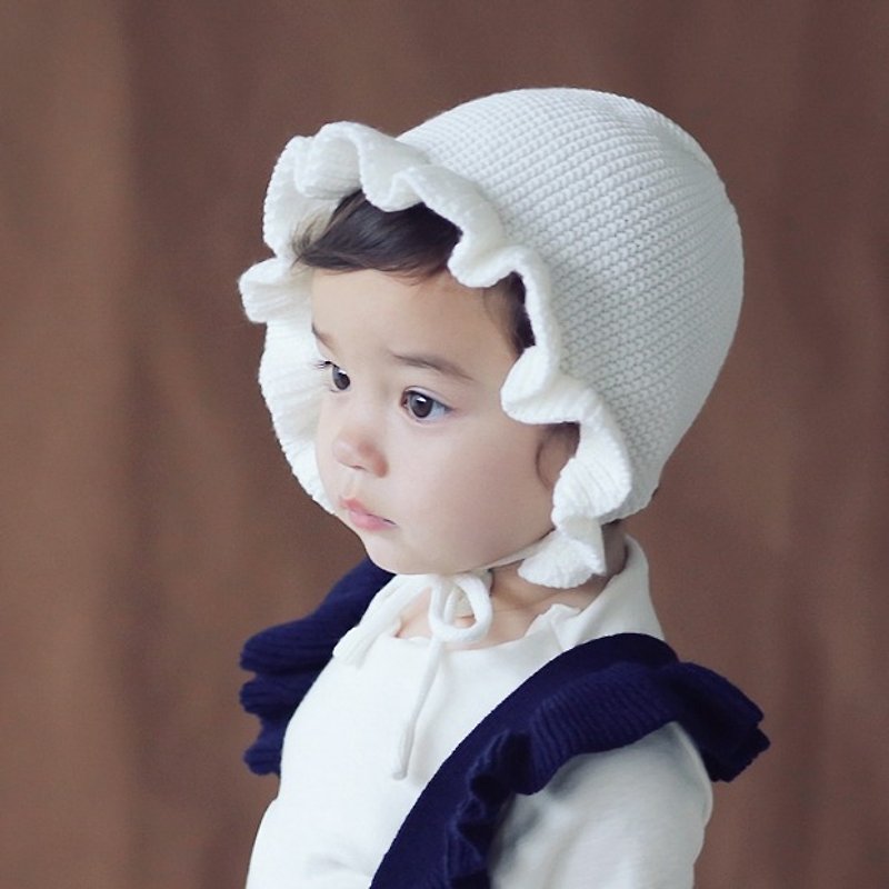 Happy Prince 韩国制 Rosen花边女婴童针织毛帽 - 婴儿帽/发带 - 聚酯纤维 多色