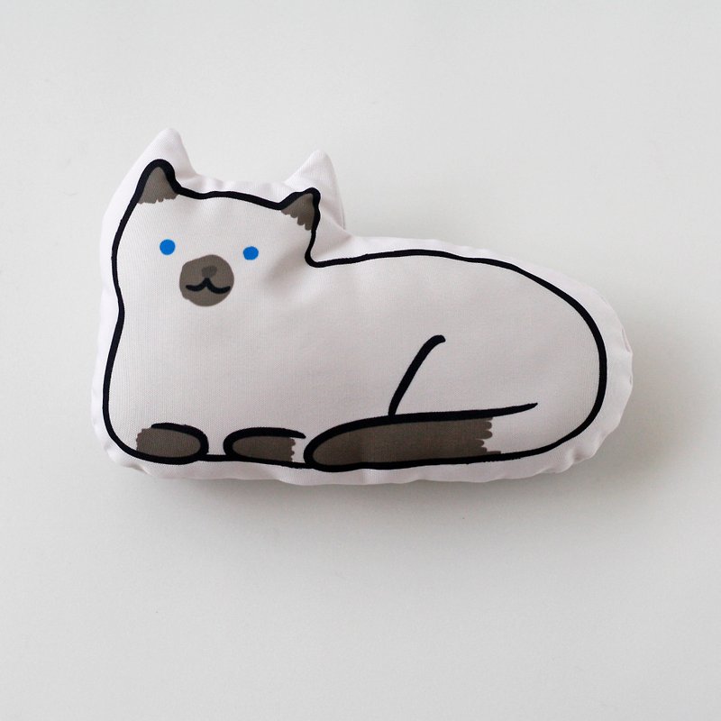 暹罗猫 猫草包 猫抱枕 附补充包 两用 - 玩具 - 聚酯纤维 咖啡色