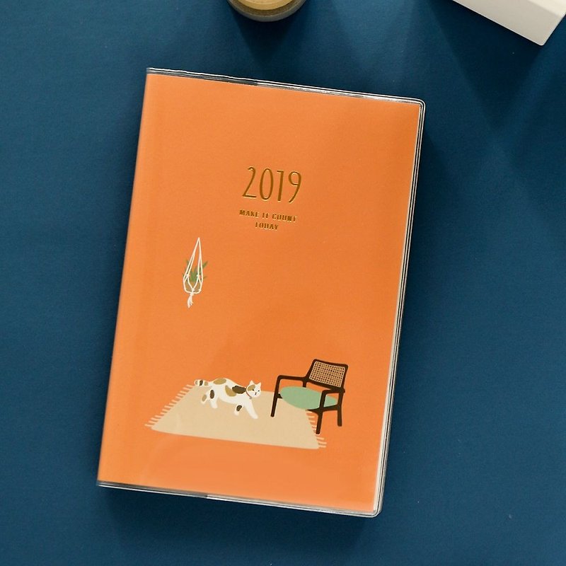 2019日常小品时效周志-02 小花猫,E2D16685 - 笔记本/手帐 - 纸 橘色