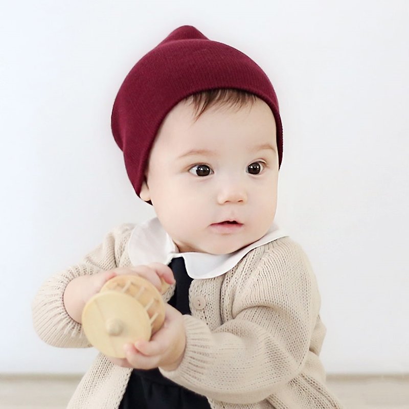Happy Prince Beanie 百搭款纯棉婴儿帽 韩国制 宝宝帽 - 婴儿帽/发带 - 棉．麻 多色