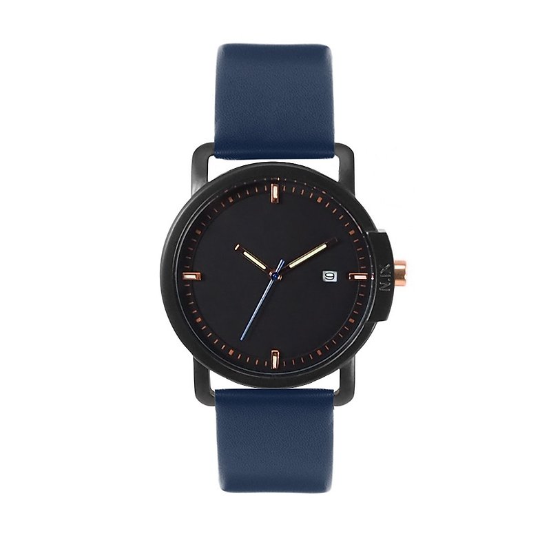 Minimal Watches : Ocean Project - Ocean 04-(Blue) - 女表 - 真皮 蓝色