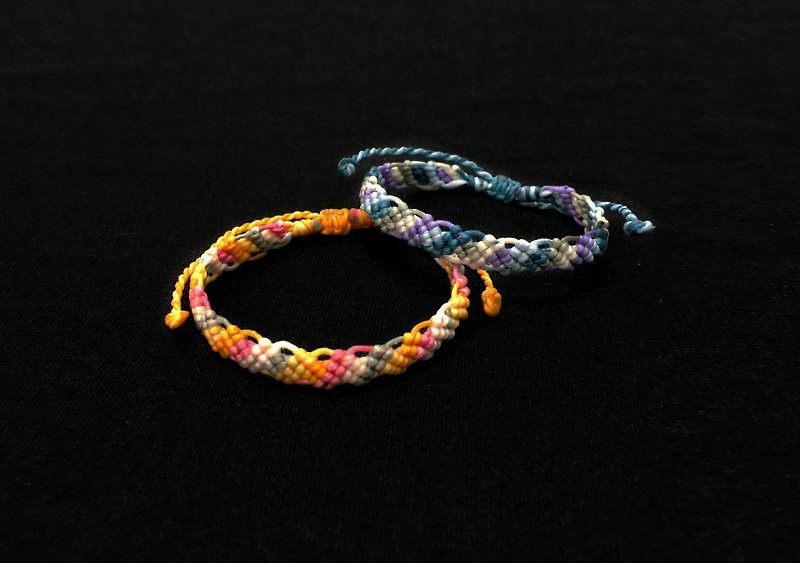 【旅途】粗款 蚕丝蜡线 编织手环 - 手链/手环 - 其他材质 多色