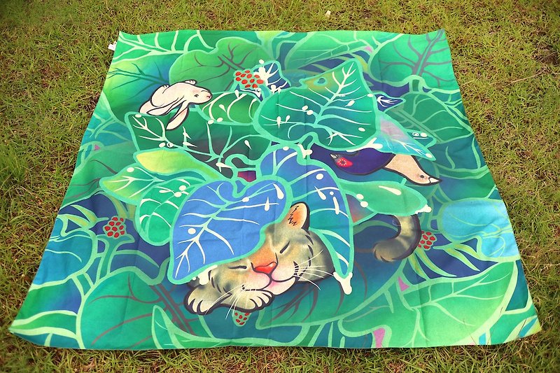 【方块垫】午睡 (防水野餐垫) - 地垫/地毯 - 聚酯纤维 绿色