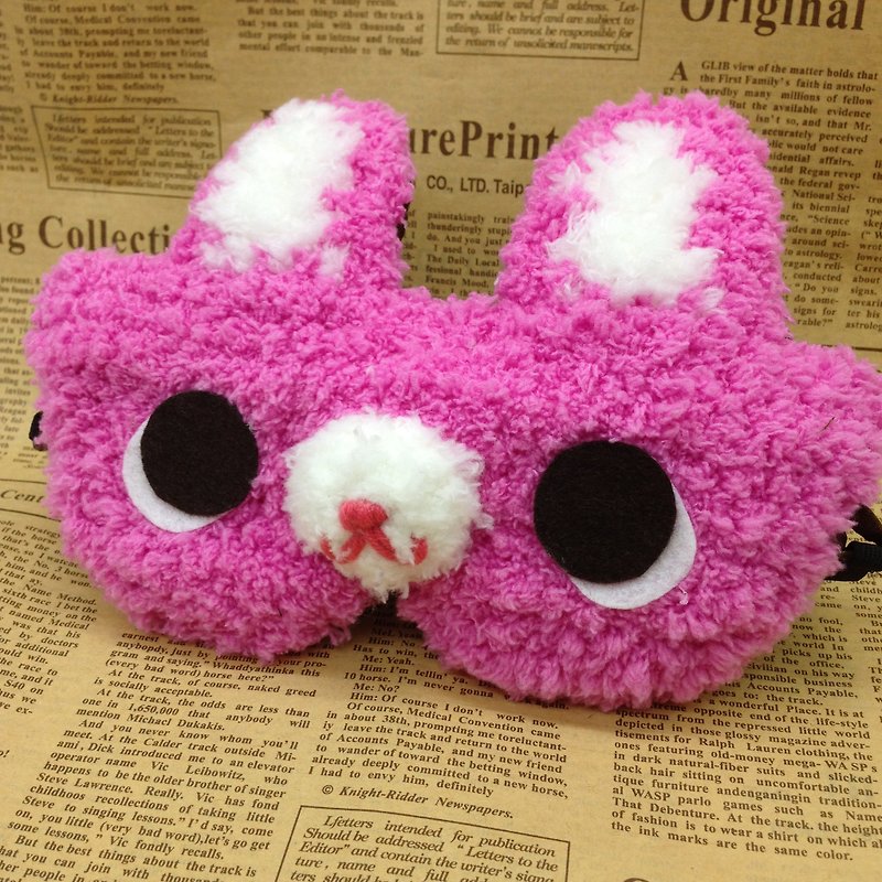 小桃兔-毛线编织 眼罩 遮光眼罩 睡眠眼罩 助眠神器 - 寝具 - 聚酯纤维 粉红色