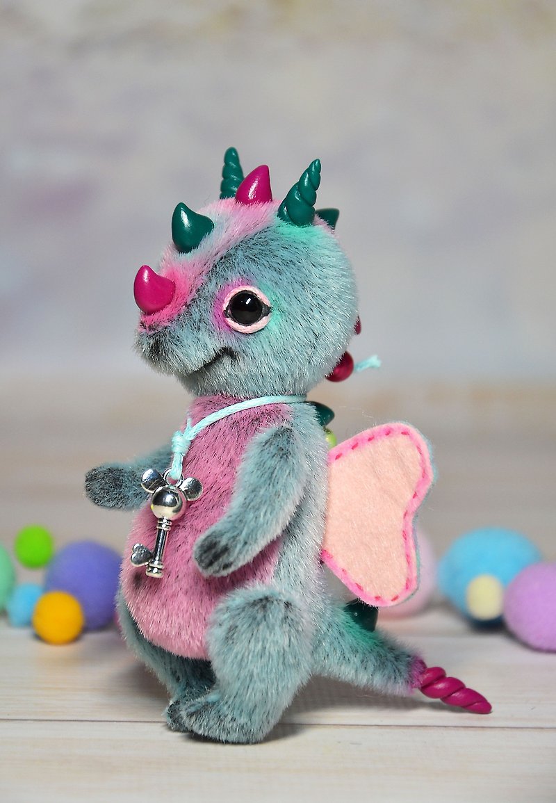 微型艺术家龙玩具毛绒龙玩具娃娃 - 玩偶/公仔 - 环保材料 多色