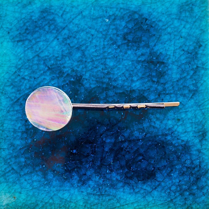 pearl opal bobbypin (clear) - 发饰 - 贝壳 透明