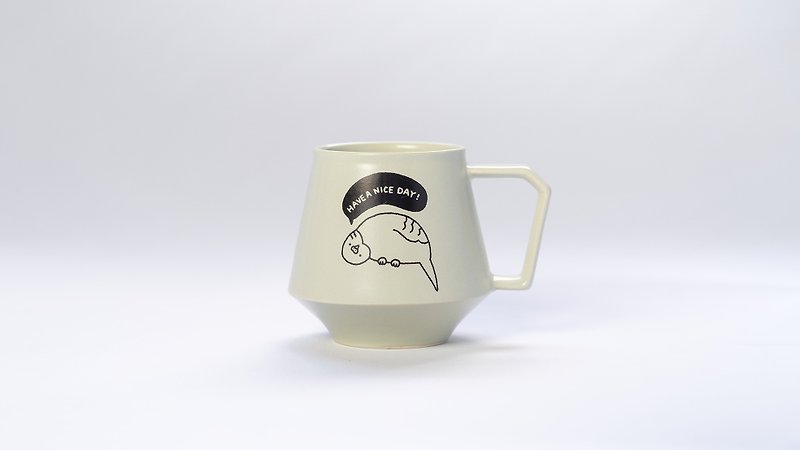 39Arita x ICELOLLY Mug Cup (bird) - 咖啡杯/马克杯 - 陶 白色