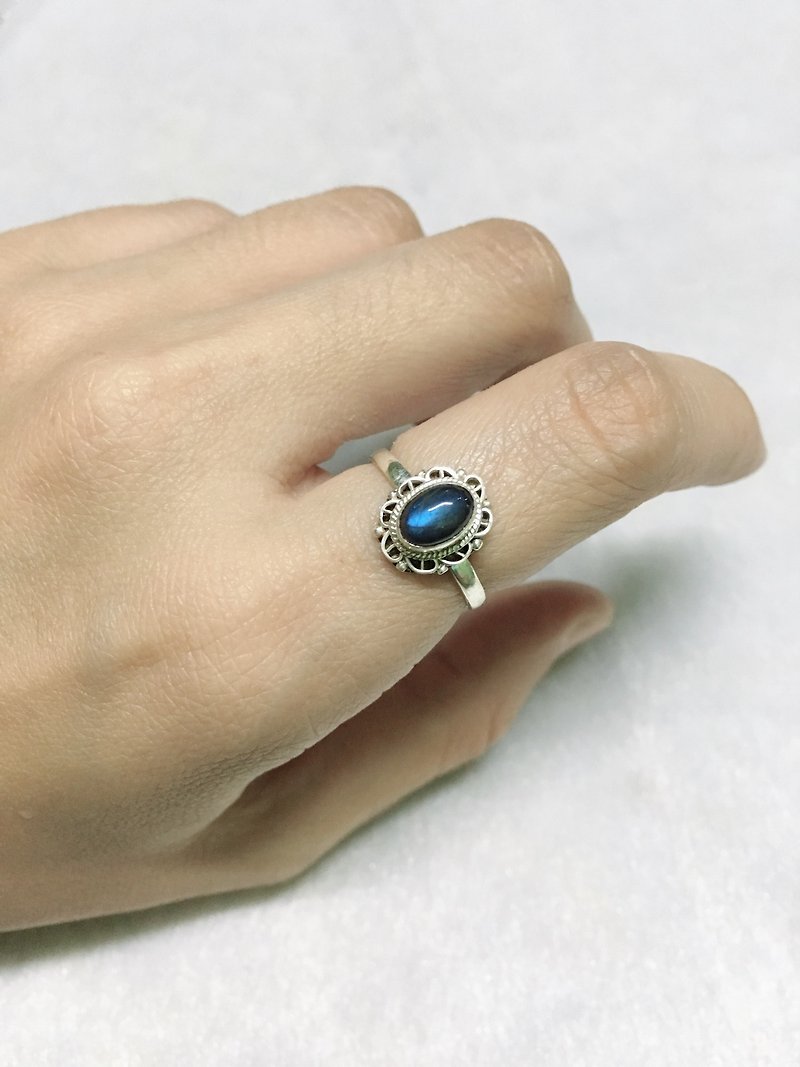 两只戒指组 尼泊尔 手工制 925纯银材质 奈尔里品牌推广 - 戒指 - 半宝石 
